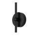 Tivoli Curved Arm Wall Light 1 Light G9 IP44 Satin Black/Clear Cross Pattern Round Glass-6
