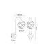 Tivoli Curved Arm Wall Light 1 Light G9 IP44 Polished Chrome/Clear Dune Effect Round Glass-2