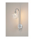 Tivoli Curved Arm Wall Light 1 Light G9 IP44 Polished Chrome/Clear Dune Effect Round Glass-3