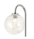 Tivoli Curved Arm Wall Light 1 Light G9 IP44 Polished Chrome/Clear Dune Effect Round Glass-5