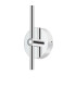 Tivoli Curved Arm Wall Light 1 Light G9 IP44 Polished Chrome/Clear Dune Effect Round Glass-6