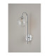 Tivoli Curved Arm Wall Light 1 Light G9 IP44 Polished Chrome/Clear Dune Effect Round Glass-7