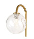 Tivoli Curved Arm Wall Light 1 Light G9 IP44 Brass Gold/Clear Waved Round Glass-5