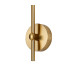 Tivoli Curved Arm Wall Light 1 Light G9 IP44 Brass Gold/Clear Waved Round Glass-6