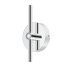 Tivoli Curved Arm Wall Light 1 Light G9 IP44 Polished Chrome/Clear Swirl Round Glass-6