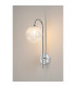 Tivoli Curved Arm Wall Light 1 Light G9 IP44 Polished Chrome/White Two-Tone Snow Specks Round Glass-3