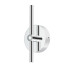 Tivoli Curved Arm Wall Light 1 Light G9 IP44 Polished Chrome/White Two-Tone Snow Specks Round Glass-6