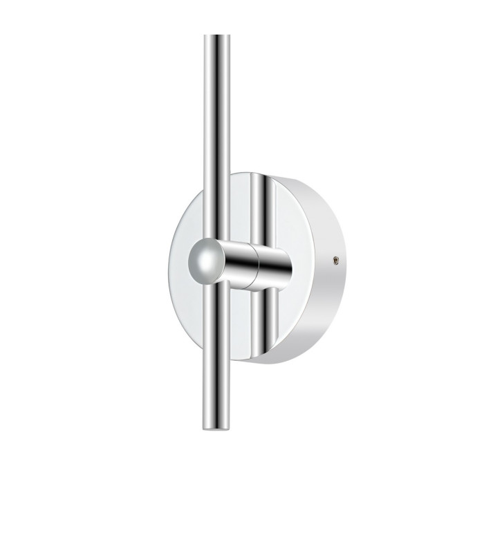 Tivoli Curved Arm Wall Light 1 Light G9 IP44 Polished Chrome/White Two-Tone Snow Specks Round Glass-6