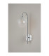 Tivoli Curved Arm Wall Light 1 Light G9 IP44 Polished Chrome/White Two-Tone Snow Specks Round Glass-7