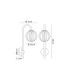 Tivoli Curved Arm Wall Light 1 Light G9 IP44 Satin Black/Opal Round Segment Glass-2