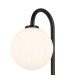 Tivoli Curved Arm Wall Light 1 Light G9 IP44 Satin Black/Opal Round Segment Glass-5
