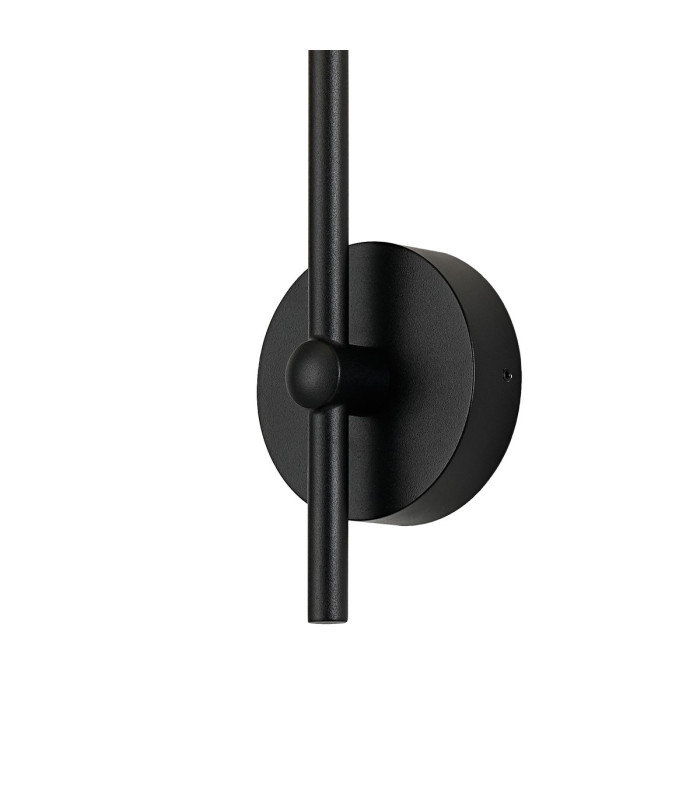 Tivoli Curved Arm Wall Light 1 Light G9 IP44 Satin Black/Opal Round Segment Glass-6