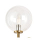Tivoli Medium Arm Wall Light 1 Light G9 IP44 Brass Gold/Clear Smooth Round Glass-5