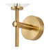 Tivoli Medium Arm Wall Light 1 Light G9 IP44 Brass Gold/Clear Smooth Round Glass-6