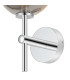 Tivoli Medium Arm Wall Light 1 Light G9 IP44 Polished Chrome/Smoke Smooth Round Glass-6