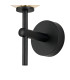 Tivoli Medium Arm Wall Light 1 Light G9 IP44 Satin Black/Amber Smooth Round Glass-6