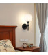 Tivoli Medium Arm Wall Light 1 Light G9 IP44 Satin Black/Opal Smooth Round Glass-4