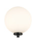 Tivoli Medium Arm Wall Light 1 Light G9 IP44 Satin Black/Opal Smooth Round Glass-6