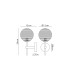 Tivoli Medium Arm Wall Light 1 Light G9 IP44 Brass Gold/Amber Ribbed Round Glass-2
