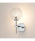 Tivoli Medium Arm Wall Light 1 Light G9 IP44 Polished Chrome/Clear Ribbed Round Glass-3
