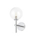 Tivoli Medium Arm Wall Light 1 Light G9 IP44 Polished Chrome/Clear Ribbed Round Glass-4