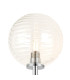 Tivoli Medium Arm Wall Light 1 Light G9 IP44 Polished Chrome/Clear Ribbed Round Glass-5