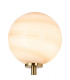 Tivoli Medium Arm Wall Light 1 Light G9 IP44 Brass Gold/Brown Round Marble Effect Glass-5
