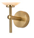 Tivoli Medium Arm Wall Light 1 Light G9 IP44 Brass Gold/Brown Round Marble Effect Glass-6