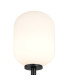 Tivoli Medium Arm Wall Light 1 Light G9 IP44 Satin Black/Opal Smooth Tubular Glass-5