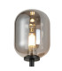 Tivoli Medium Arm Wall Light 1 Light G9 IP44 Satin Black/Smoke Smooth Tubular Glass-5