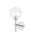 Tivoli Medium Arm Wall Light 1 Light G9 IP44 Polished Chrome/Clear Dune Effect Round Glass-1