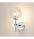 Tivoli Medium Arm Wall Light 1 Light G9 IP44 Polished Chrome/Clear Dune Effect Round Glass-3