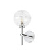 Tivoli Medium Arm Wall Light 1 Light G9 IP44 Polished Chrome/Clear Dune Effect Round Glass-4