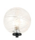 Tivoli Medium Arm Wall Light 1 Light G9 IP44 Satin Black/Clear Dune Effect Round Glass-5