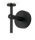Tivoli Medium Arm Wall Light 1 Light G9 IP44 Satin Black/Clear Dune Effect Round Glass-6
