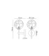 Tivoli Medium Arm Wall Light 1 Light G9 IP44 Satin Black/Clear Waved Round Glass-2