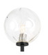 Tivoli Medium Arm Wall Light 1 Light G9 IP44 Satin Black/Clear Waved Round Glass-6