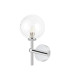 Tivoli Medium Arm Wall Light 1 Light G9 IP44 Polished Chrome/Clear Swirl Round Glass-4