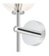 Tivoli Medium Arm Wall Light 1 Light G9 IP44 Polished Chrome/Clear Swirl Round Glass-6