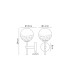 Tivoli Medium Arm Wall Light 1 Light G9 IP44 Polished Chrome/White Two-Tone Snow Specks Round Glass-2