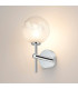 Tivoli Medium Arm Wall Light 1 Light G9 IP44 Polished Chrome/White Two-Tone Snow Specks Round Glass-3