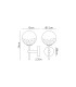 Tivoli Medium Arm Wall Light 1 Light G9 IP44 Satin Black/White/Clear Two-Tone Snow Specks Round Glass-2