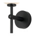 Tivoli Medium Arm Wall Light 1 Light G9 IP44 Satin Black/White/Clear Two-Tone Snow Specks Round Glass-5