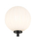 Tivoli Medium Arm Wall Light 1 Light G9 IP44 Satin Black/Opal Round Segment Glass-5