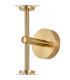 Tivoli Medium Arm Wall Light 2 Light G9 IP44 Brass Gold/Amber Smooth Round Glass-8