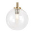 Tivoli Medium Arm Wall Light 2 Light G9 IP44 Brass Gold/Clear Smooth Round Glass-7