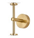 Tivoli Medium Arm Wall Light 2 Light G9 IP44 Brass Gold/Clear Smooth Round Glass-9
