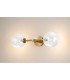Tivoli Medium Arm Wall Light 2 Light G9 IP44 Brass Gold/Clear Smooth Round Glass-12
