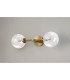 Tivoli Medium Arm Wall Light 2 Light G9 IP44 Brass Gold/Clear Smooth Round Glass-13