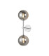 Tivoli Medium Arm Wall Light 2 Light G9 IP44 Polished Chrome/Smoke Smooth Round Glass-1